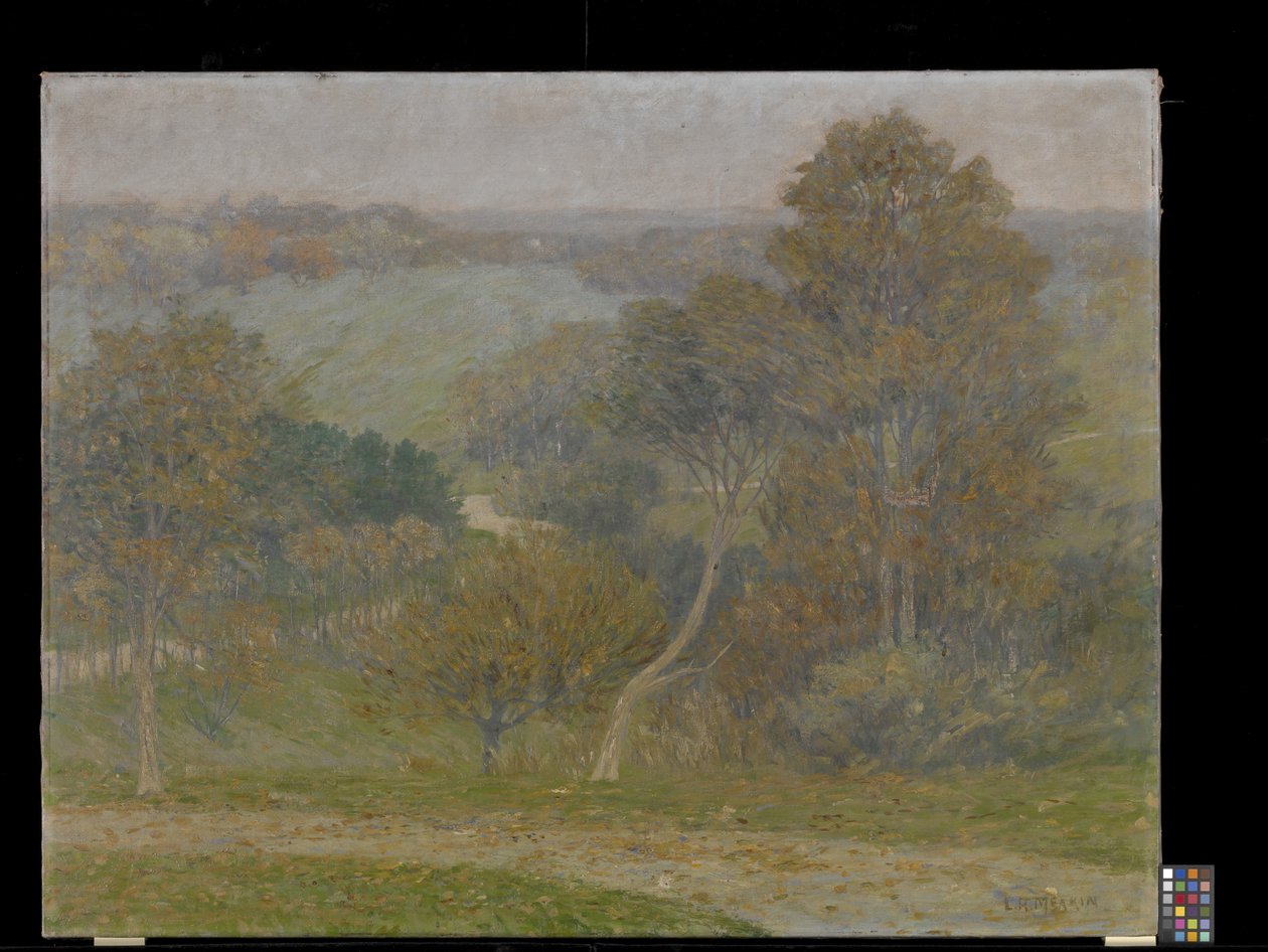Hill And Hollow (olje på lerret) av Lewis Henry Meakin
