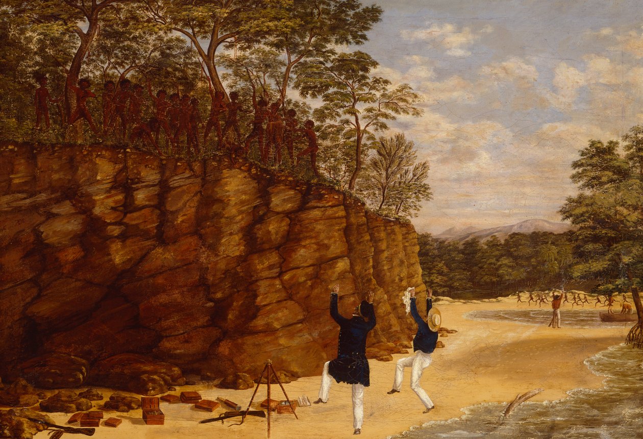 Surveying Party på North West Coast of Australia (olje på lerret) av Lewis Roper Fitzmaurice