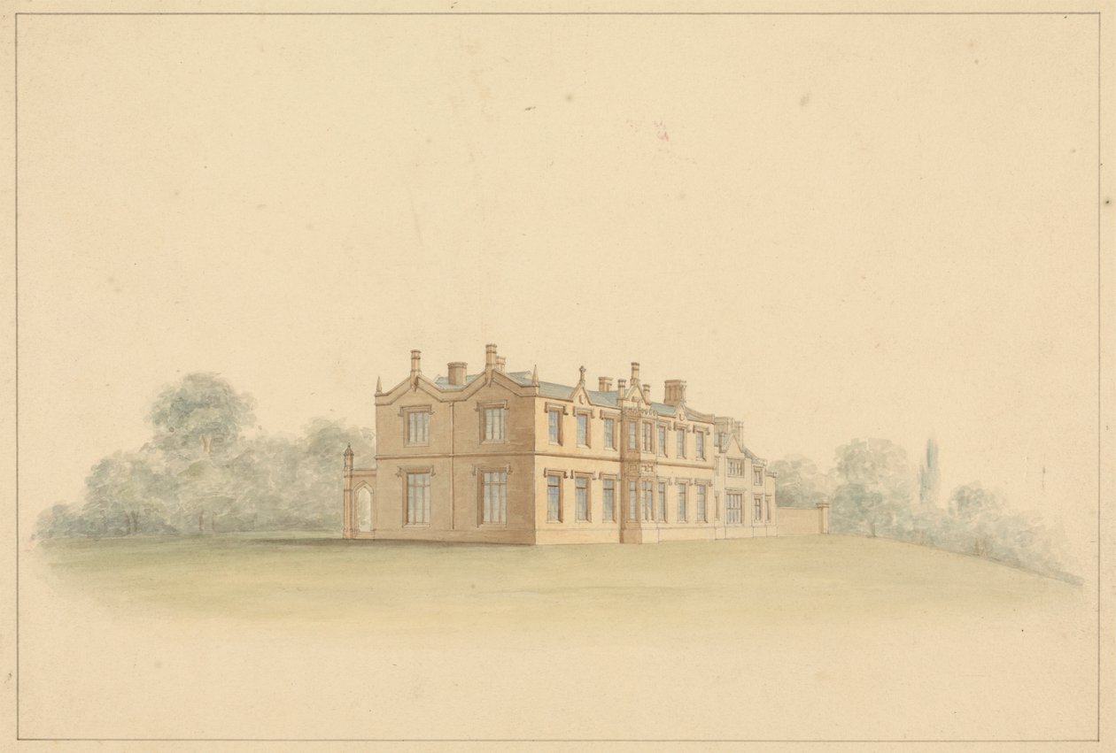 Design for en tudoresk villa av Lewis Vulliamy