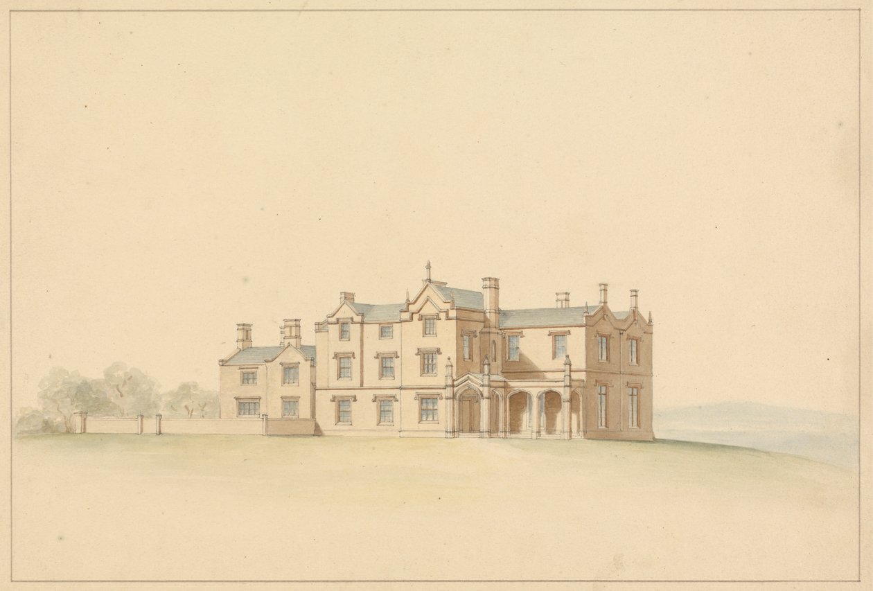 Design for en tudoresk villa av Lewis Vulliamy