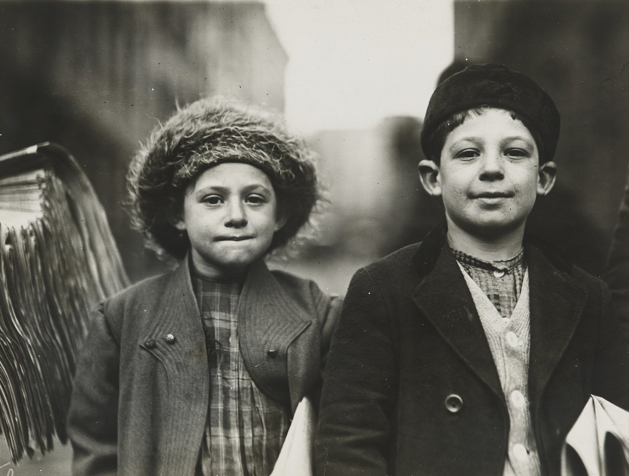 Newsies, Newark, New Jersey, desember 1909 (gelatinsølvtrykk) av Lewis Wickes Hine