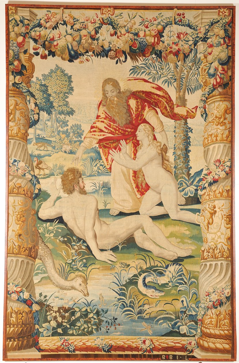 Adam og Eva-teppet, ca. 1650-1660 av Leyniers Workshop