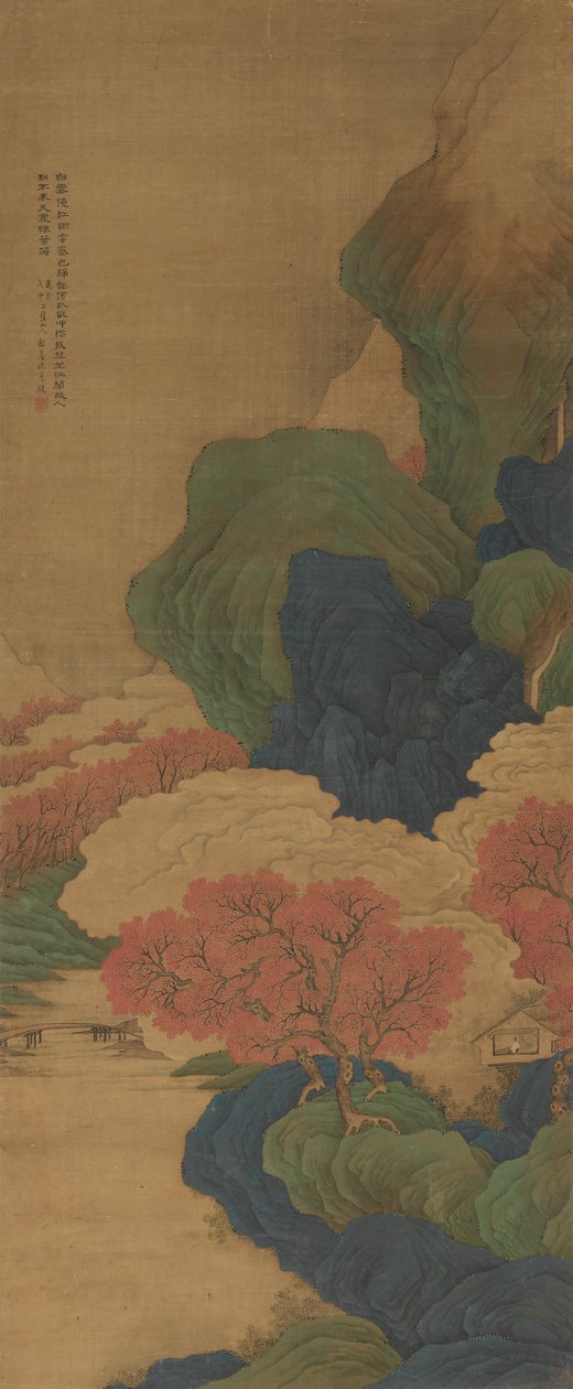 Hvite skyer og røde trær, 1788. av Li Jian