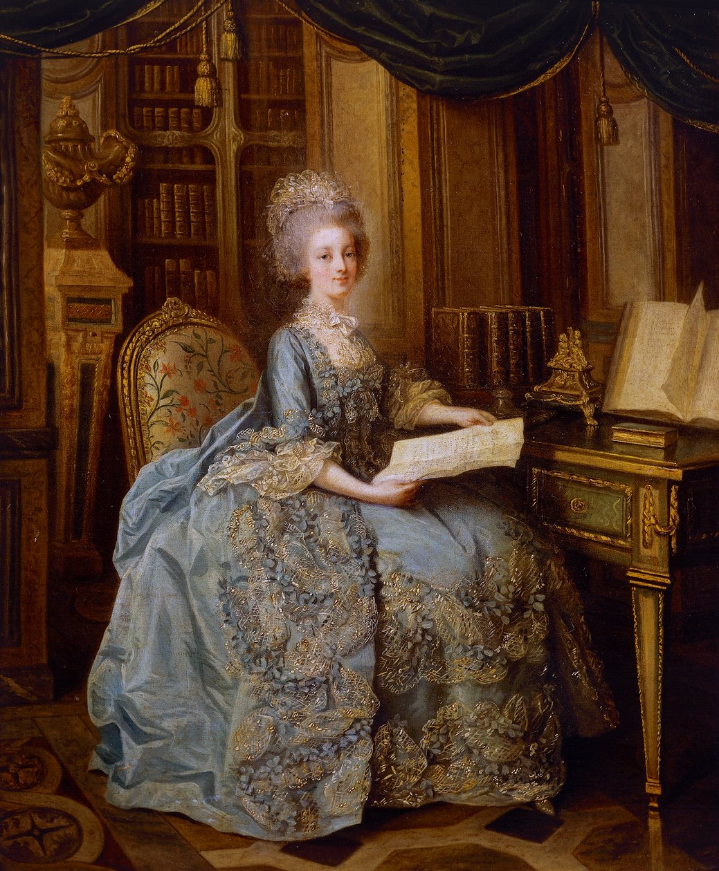La Petite Reine eller Portrait of Madame Sophie, ca. 1770-74 (olje på lerret) av Lié Louis Périn Salbreux