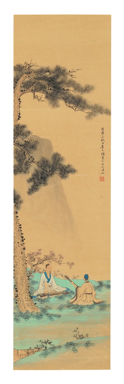 To musikere, 1758 av Li Wenyuan