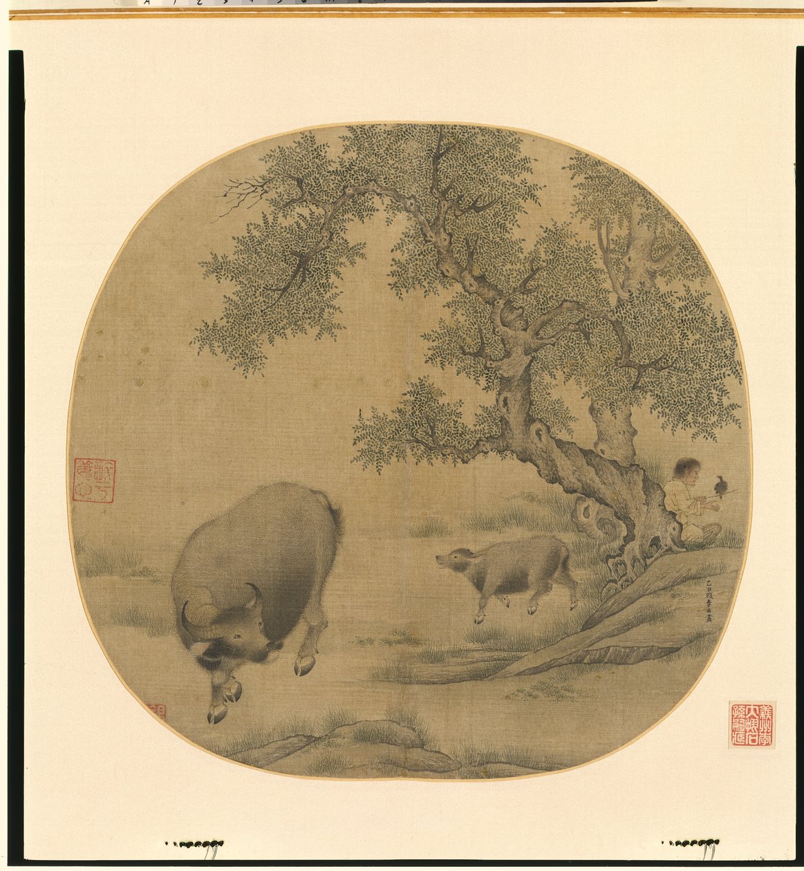 Man, Buffalo og Calf, 1205 eller 1265. av Li You