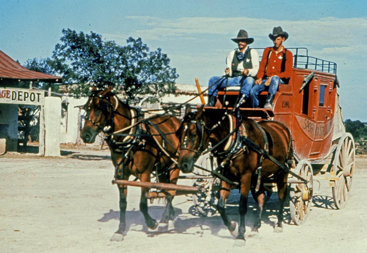 En restaurert diligens i Alamo Village, Bracketville, Texas (bilde) av Unbekannt Unbekannt
