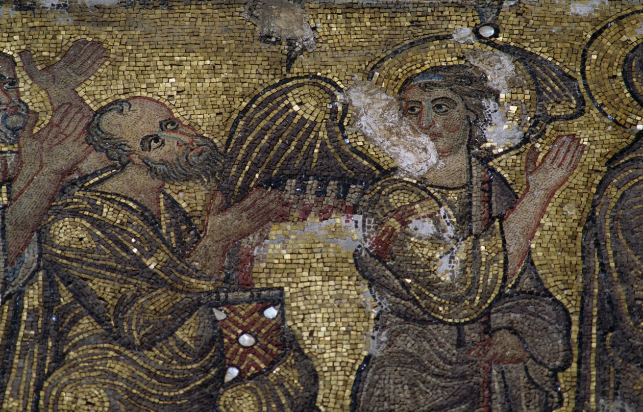 Angel, detalj av mosaikkene i Fødselsbasilikaen (Unescos verdensarvliste, 2012), Betlehem, Palestina av Unbekannt Unbekannt