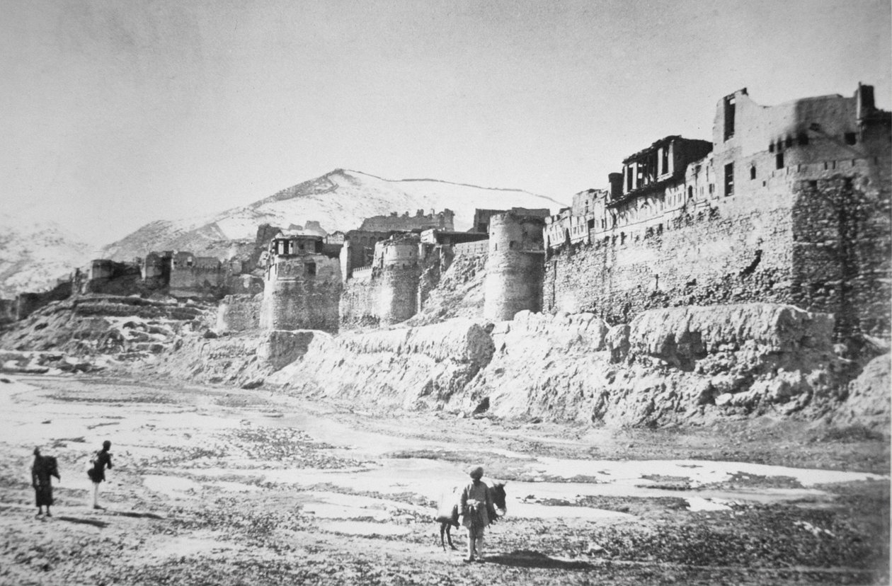 Bala Hissar i Kabul under den andre afghanske krigen 1878-80 (litho) av Unbekannt Unbekannt