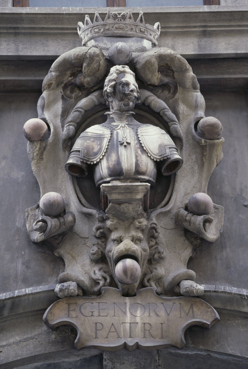 Byste av Cosimo II de' Medici, fasaden til Loggia del Grano, Firenze (UNESCOs verdensarvliste av Unbekannt Unbekannt