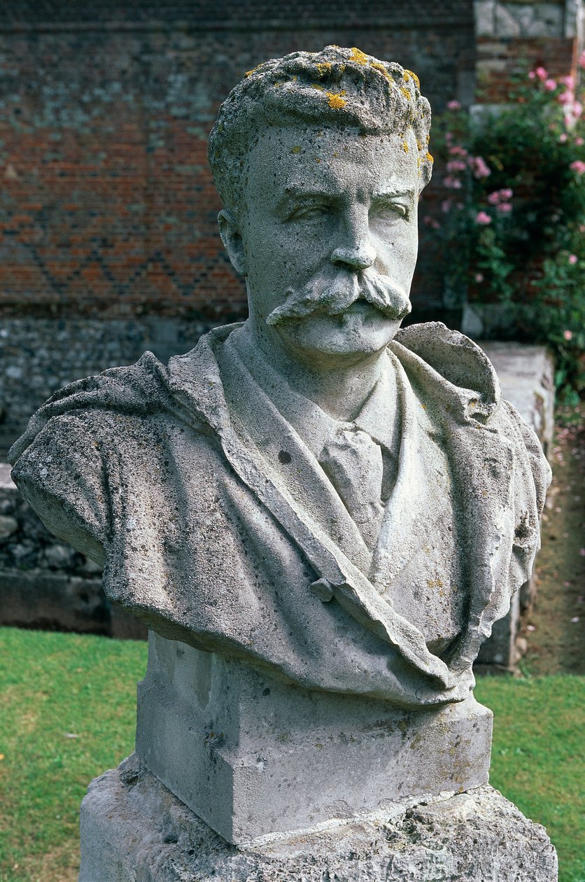 Byste av Guy De Maupassant, hagen til slottet Miromesnil, Frankrike, Øvre Normandie av Unbekannt Unbekannt