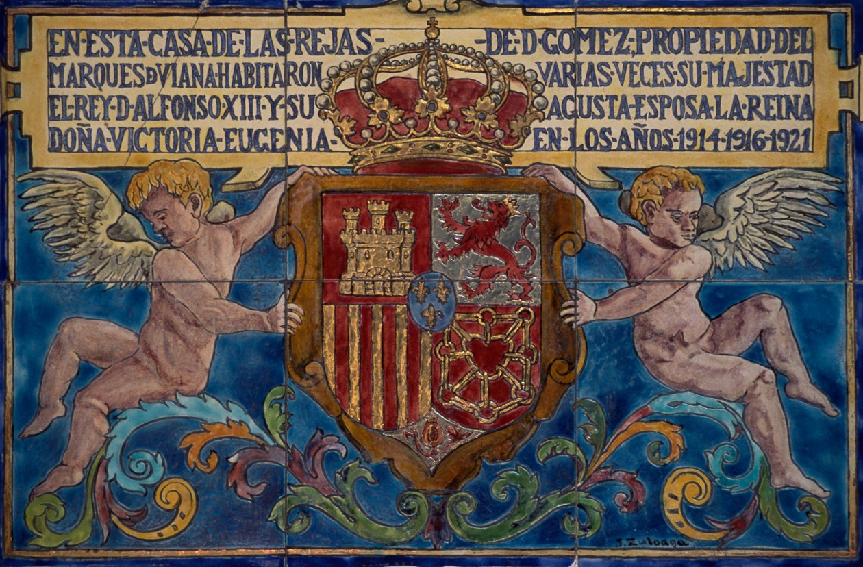 Våpenskjold, detalj fra Viana Palace, Cordoba, Andalusia. Detalj. Spania. Det 20. århundre. av Unbekannt Unbekannt