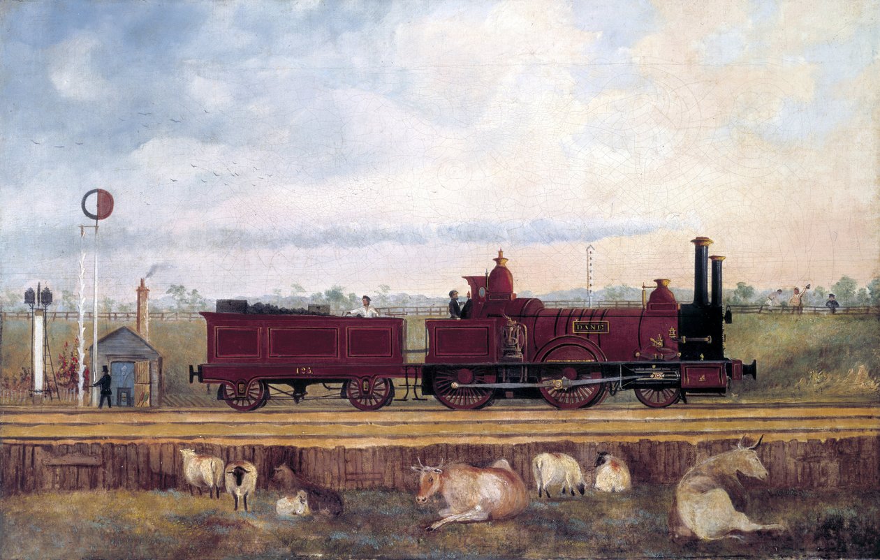 Dane' London & South Western Railway lokomotiv nr. 126, ca 1850-tallet av Unbekannt Unbekannt