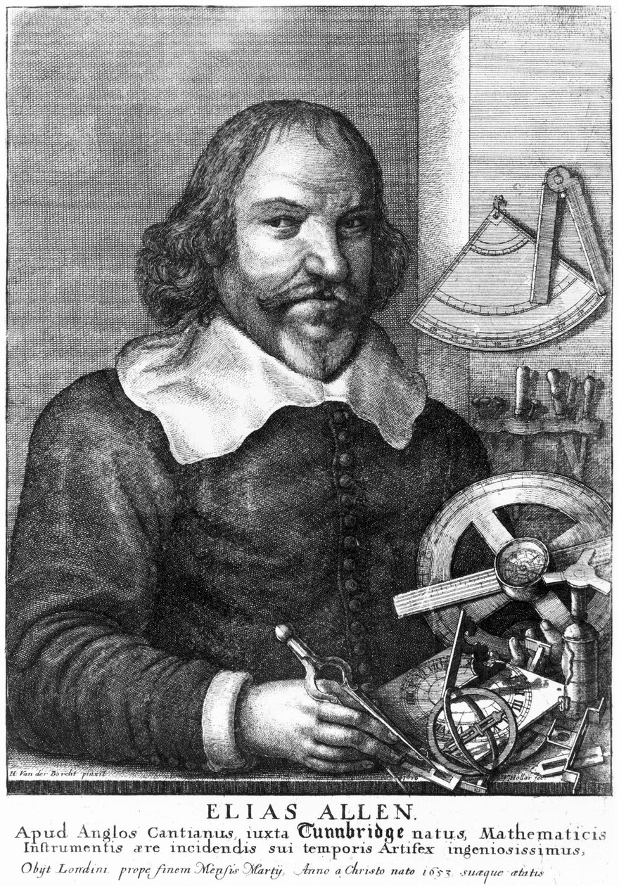 Elias Allen, matematiker og instrumentmaker, ca 1630 av Unbekannt Unbekannt