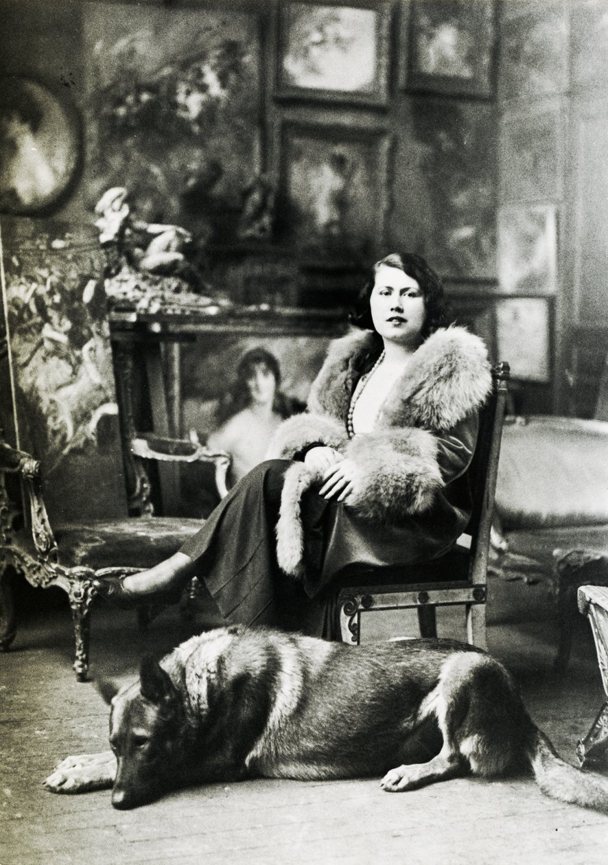 Emilia Cardona Boldini i Falconiera i 1931, kone til Giovanni Boldini (s/h foto) av Unbekannt Unbekannt