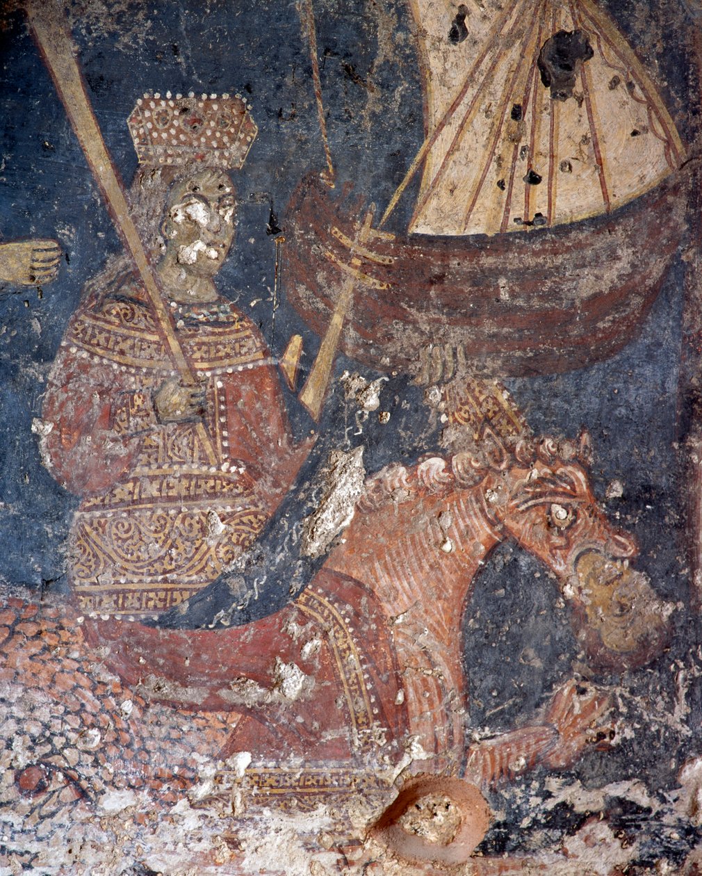 Fresco i kirken i Deliana, Kreta, Hellas (bilde) av Unbekannt Unbekannt
