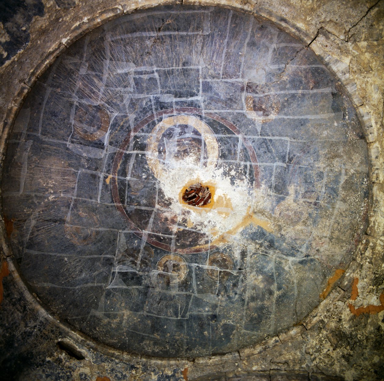 Fresco i kirken i Episkopi, Kreta, Hellas (bilde) av Unbekannt Unbekannt