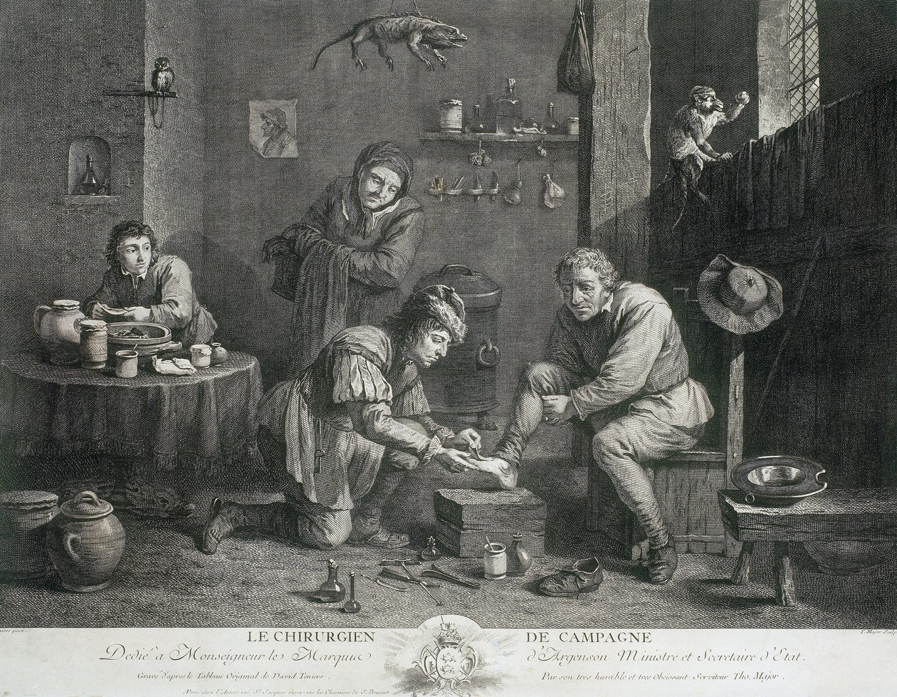Allmennpraksis The Country Surgeon', c 1747 av Unbekannt Unbekannt