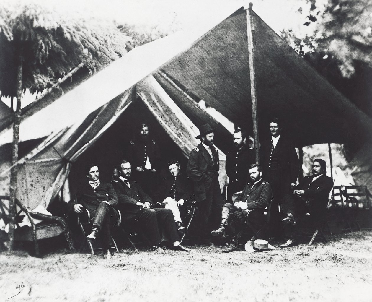 General Ulysses Grant og hans stab ved City Point, sommeren 1864, amerikansk borgerkrig, USA av Unbekannt Unbekannt