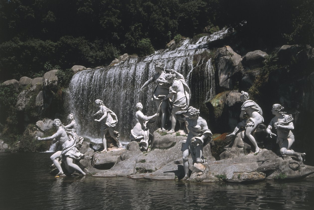Italia, Campania-regionen, Caserta, Det kongelige palass, Diana og Actaeon-fontenen av Unbekannt Unbekannt