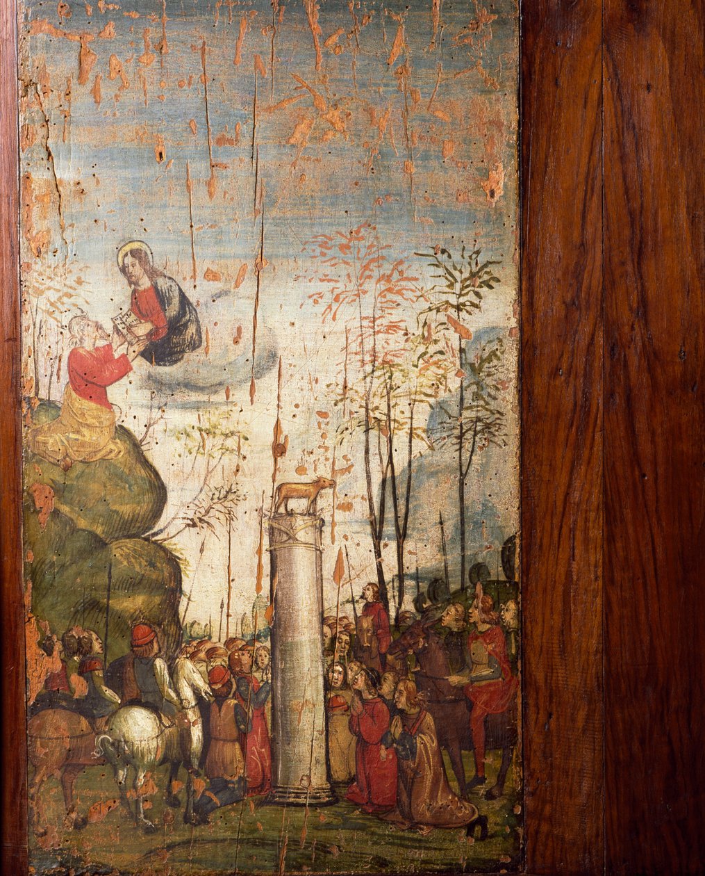 Italia, Milano, Maria den nådige kirken, Gamle sakristi, Moses på Sinai og gullkalven, malt treplate av Unbekannt Unbekannt