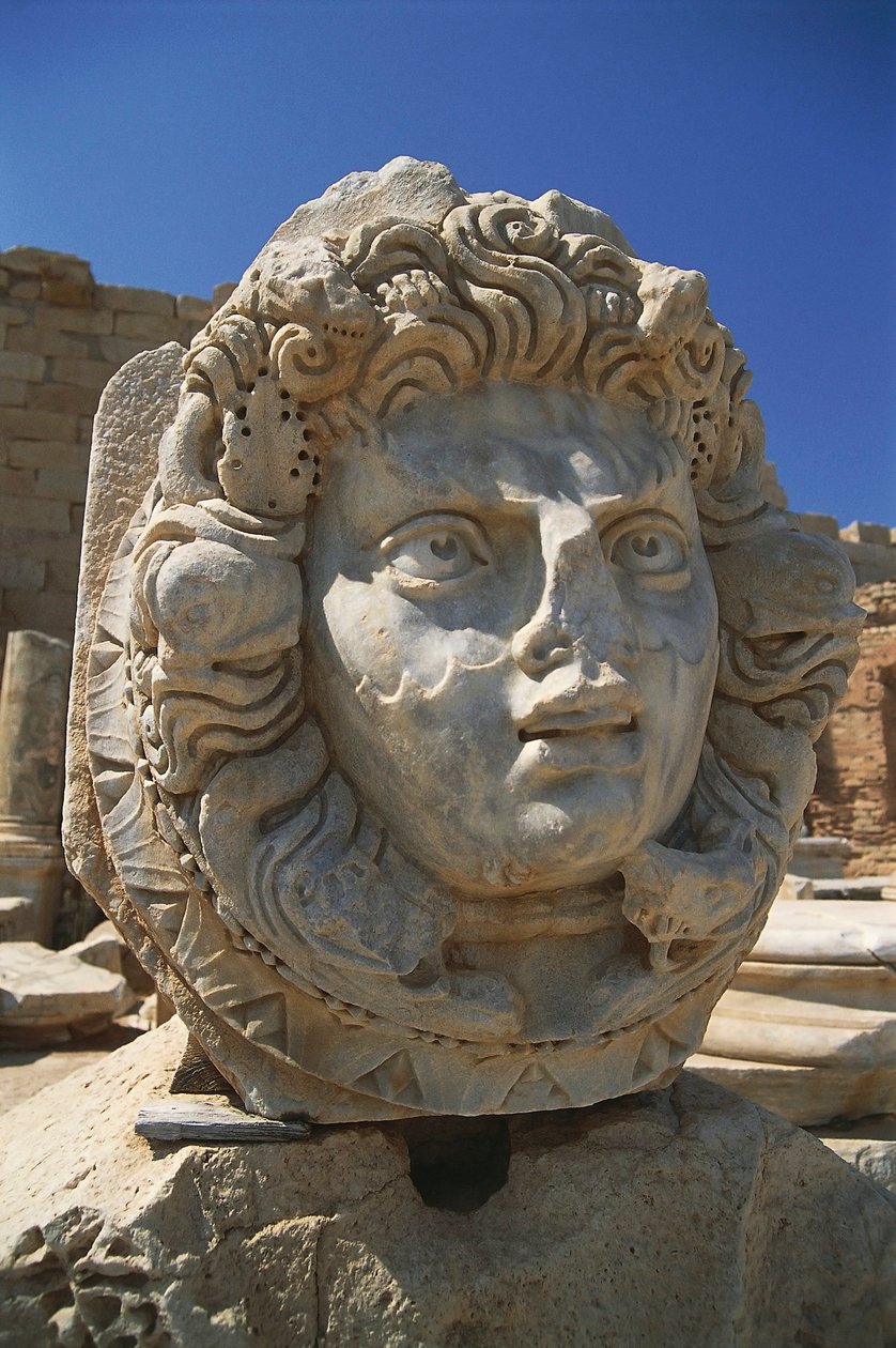 Libya, Tripolitania, Leptis Magna, Severan Forum, Nereid-hode av Unbekannt Unbekannt