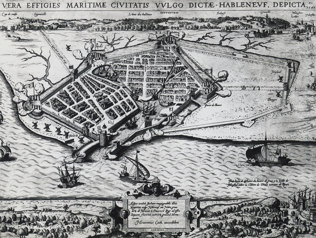 Kart over Le Havre av Unbekannt Unbekannt