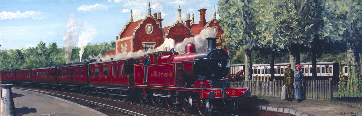 North Staffordshire Railway-tog kommer inn i Stone Junction av Unbekannt Unbekannt