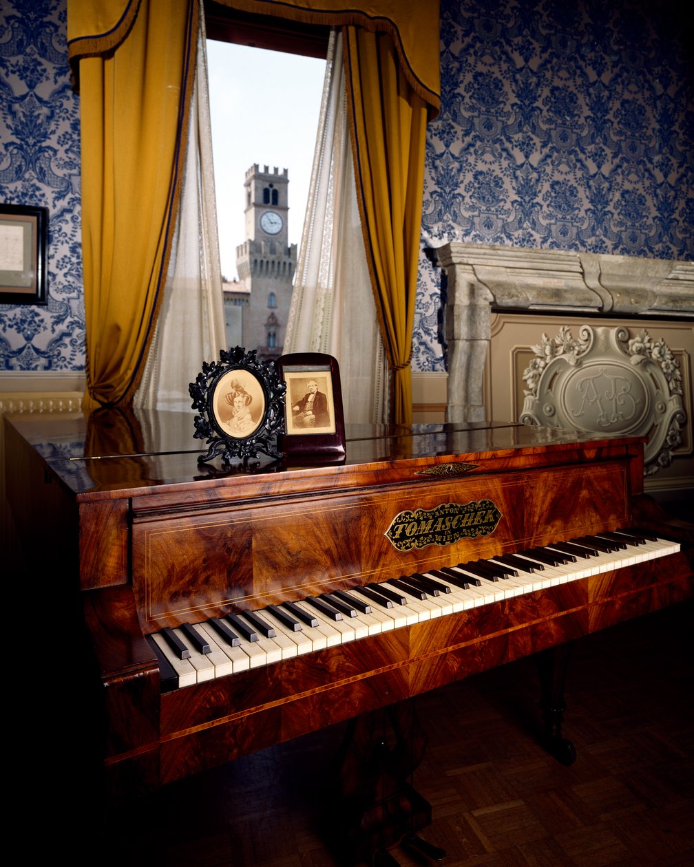 Piano i stuen til Palazzo Barezzi, Busseto, Emilia Romagna-regionen, Italia av Unbekannt Unbekannt