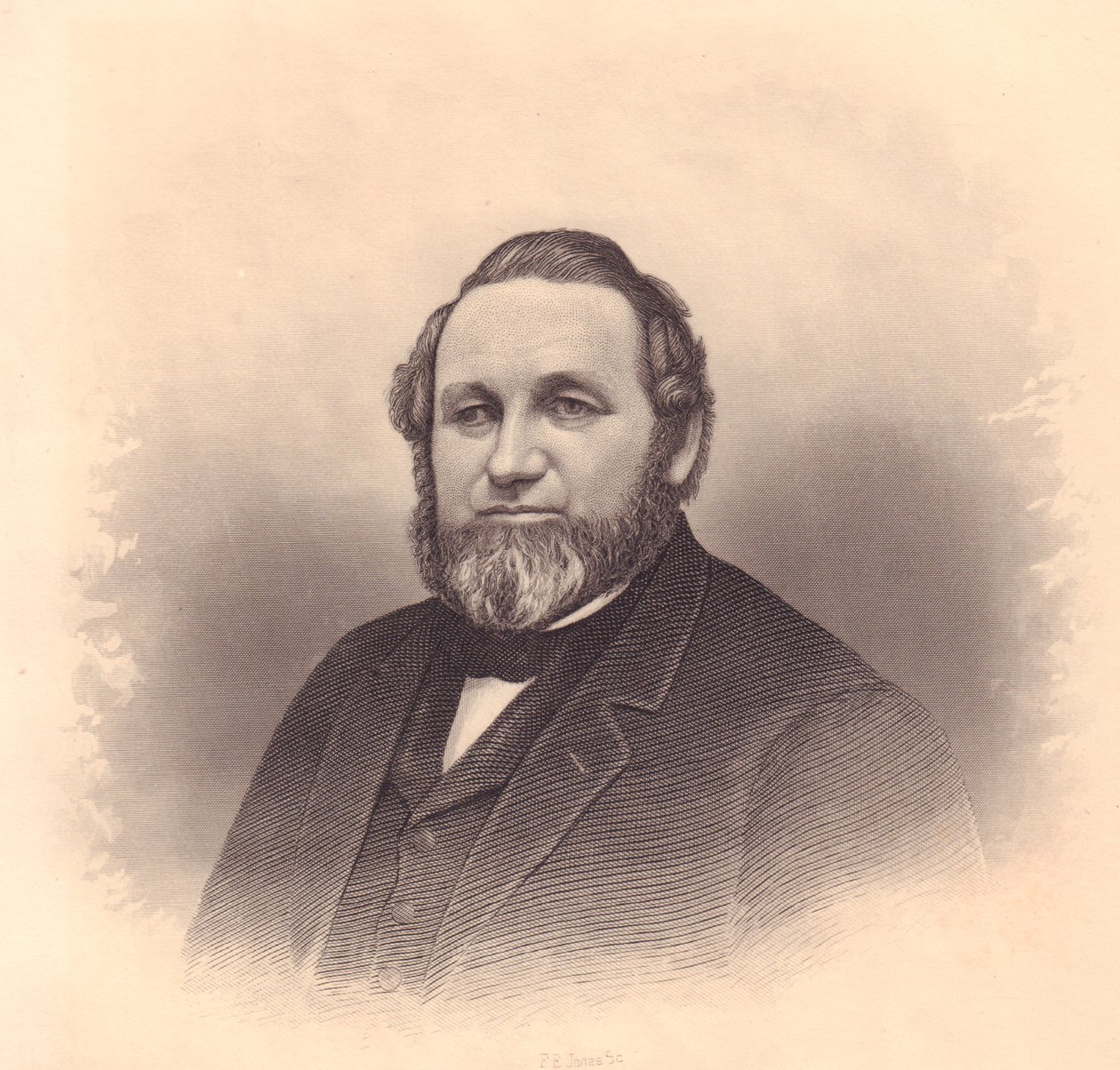 Portrett av Abel Minard, gravering av FE Jones fra ladies's Repository, USA, ca. 1870 av Unbekannt Unbekannt