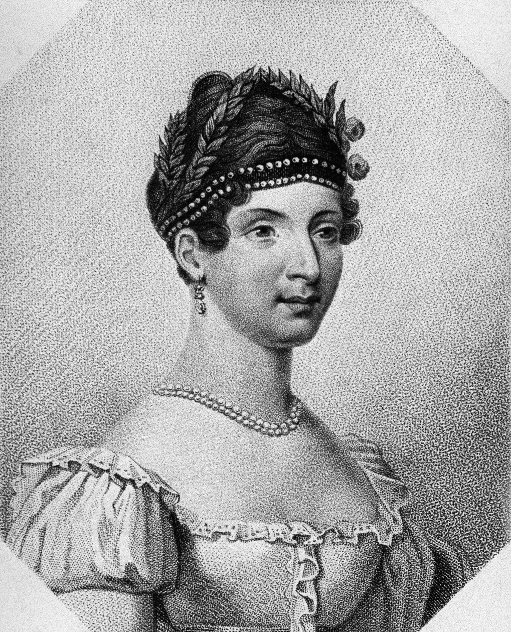 Portrett av Angelica Catalani (1780-1849), italiensk sopran, gravering av Unbekannt Unbekannt