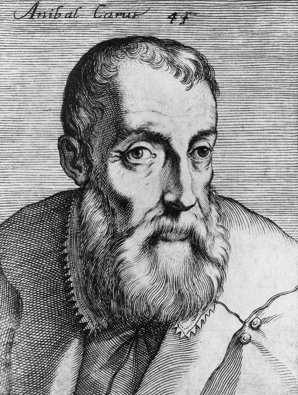 Portrett av Annibale Caro (1507-1566), italiensk poet, dramatiker og oversetter, gravering av Unbekannt Unbekannt