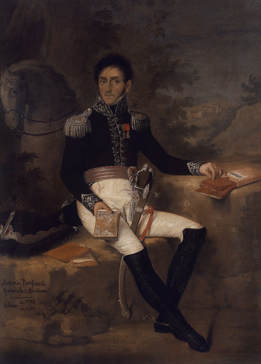 Portrett av Antonio Bonfanti (1768-1851), italiensk general, maleri av Zeni, olje på lerret, 575x42 cm av Unbekannt Unbekannt