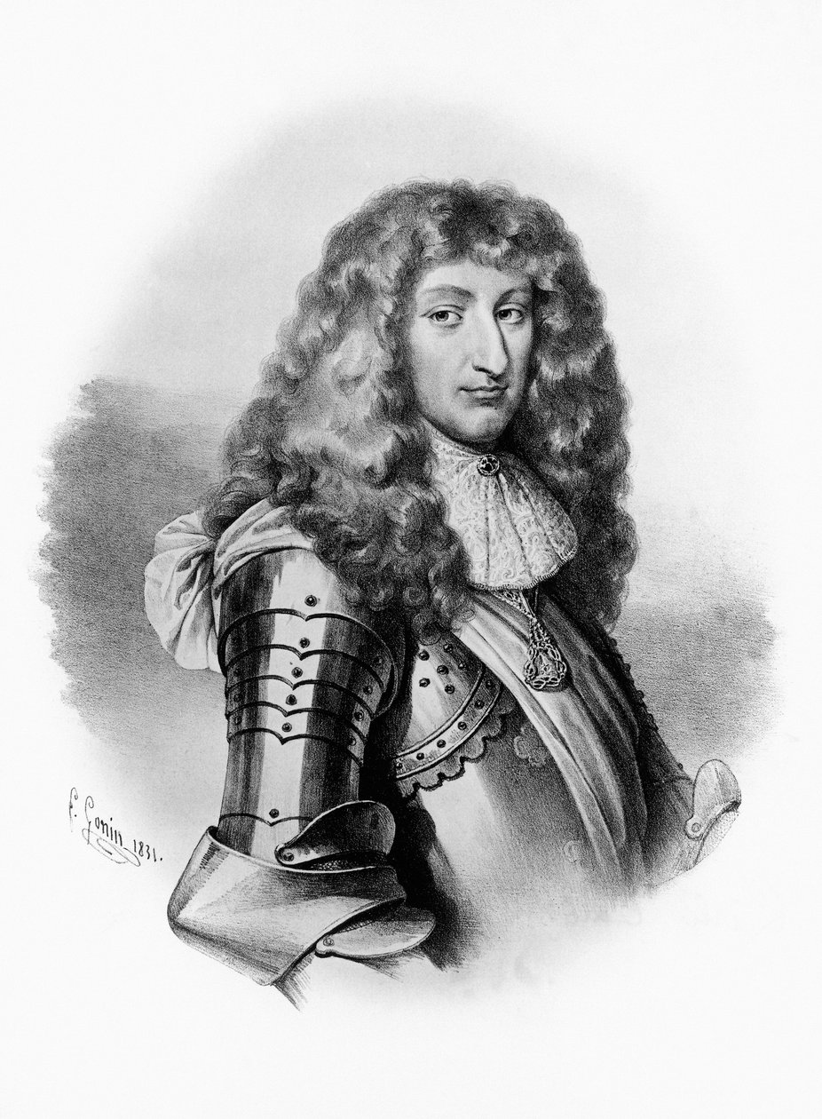 Portrett av Charles Emmanuel II (1634-1675), hertug av Savoy fra 1638, gravering av Unbekannt Unbekannt