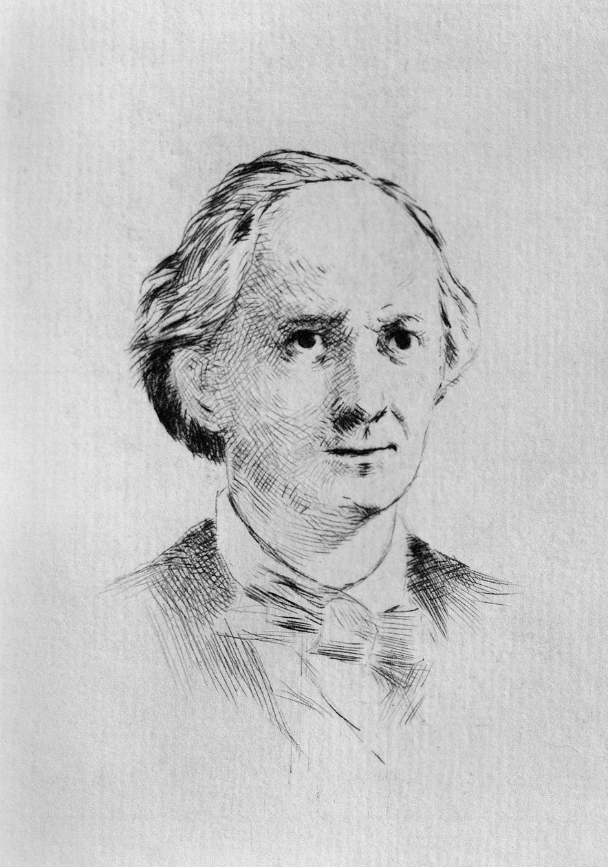 Portrett av Charles Pierre Baudelaire (1821-1867), fransk poet, essayist, kunstkritiker og oversetter av Unbekannt Unbekannt