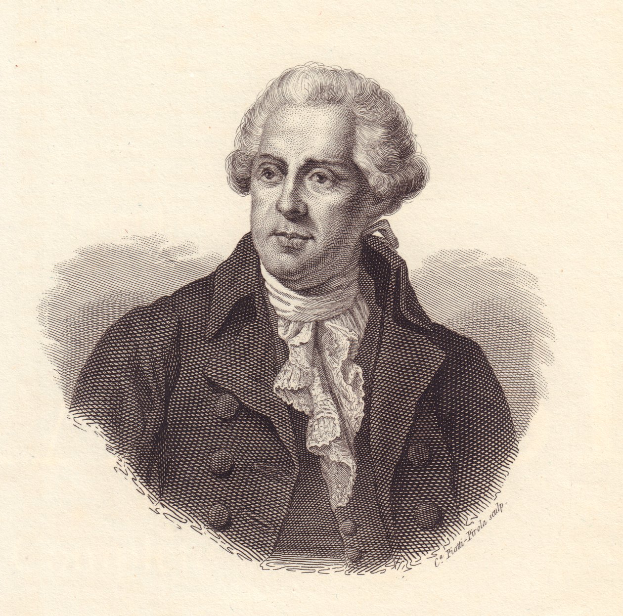 Portrett av den korsikanske patrioten Filippo Antonio Pasquale de' Paoli (1725-1807), kobberstikk av Caterina Piotti-Pirola av Unbekannt Unbekannt