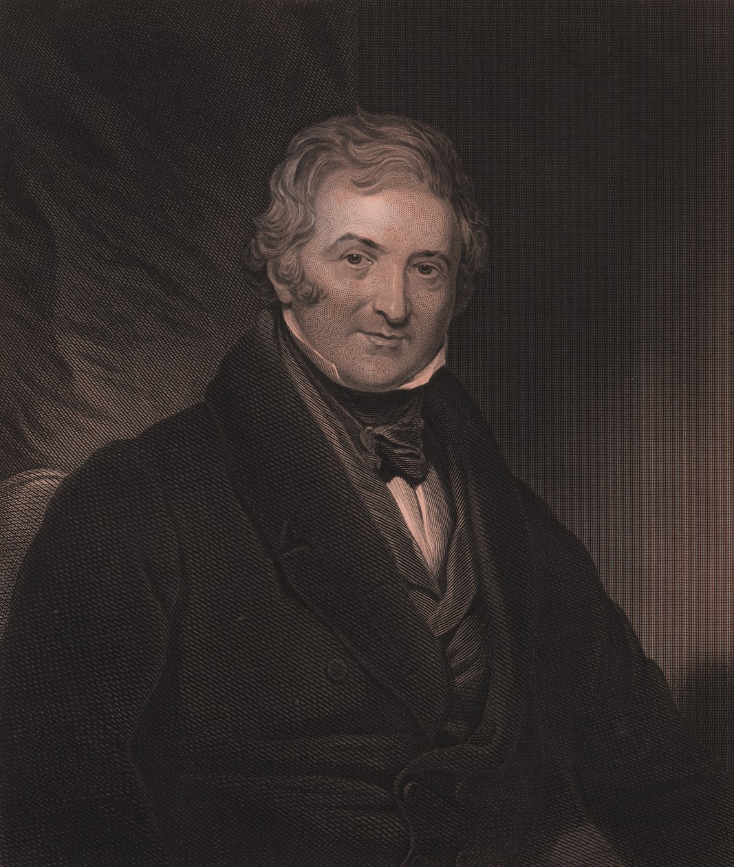 Portrett av den engelske dramatikeren Thomas Morton (1764-1838), gravering av W Hunt fra maleri av Martin Archer Shee, 23x32 cm, Virtue and Co Publisher, London, ca. 1860 av Unbekannt Unbekannt