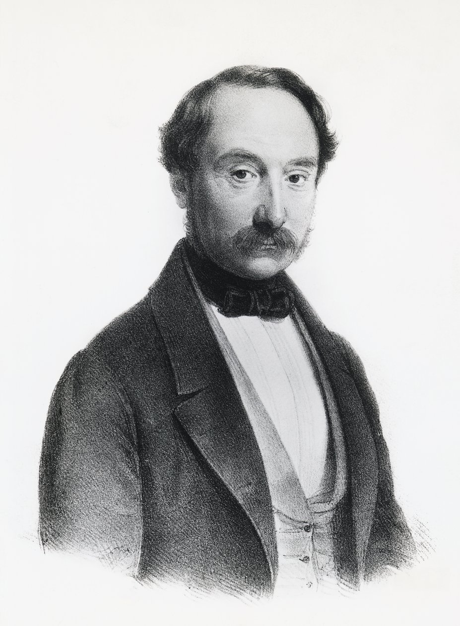 Portrett av Francesco Rizzoli (1809-1880), italiensk politiker, lege og kirurg, gravering av Unbekannt Unbekannt