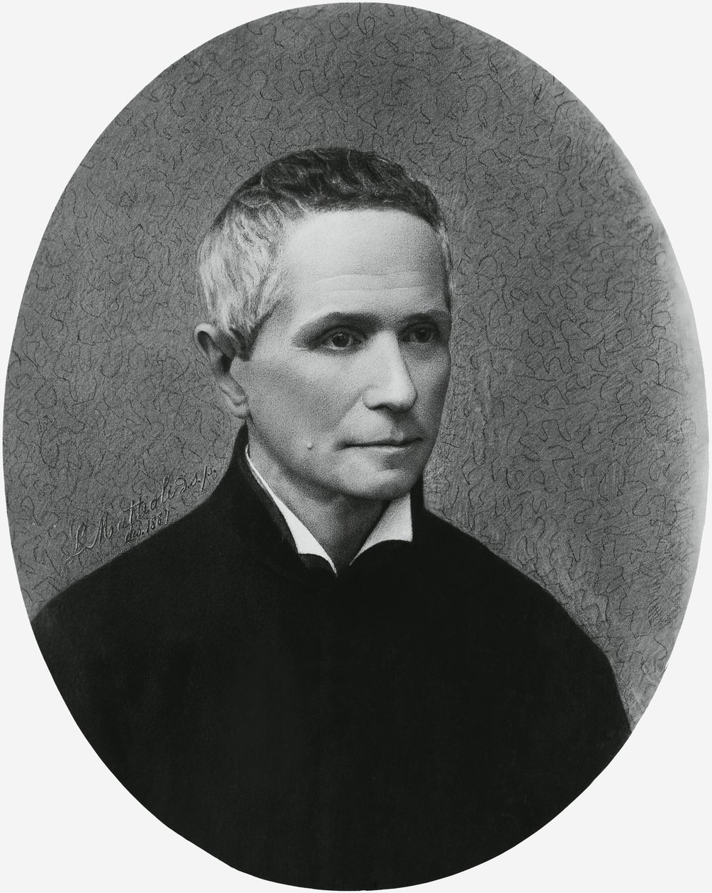 Portrett av Giulio Isdegerde Cecchi, kjent som far Filippo Cecchi (1822-1887), italiensk fysiker, meteorolog og oppfinner, gravering av Unbekannt Unbekannt