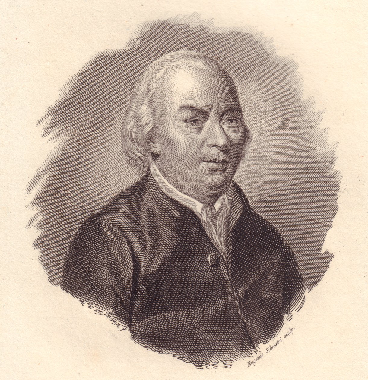 Portrett av den italienske poeten Gian Carlo Passeroni (1713-1803), kobberstikk av Eugenio Silvestri av Unbekannt Unbekannt