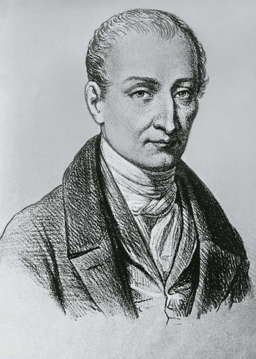 Portrett av Joseph Nicephore Niepce (1765-1833), fransk oppfinner av heliografi av Unbekannt Unbekannt