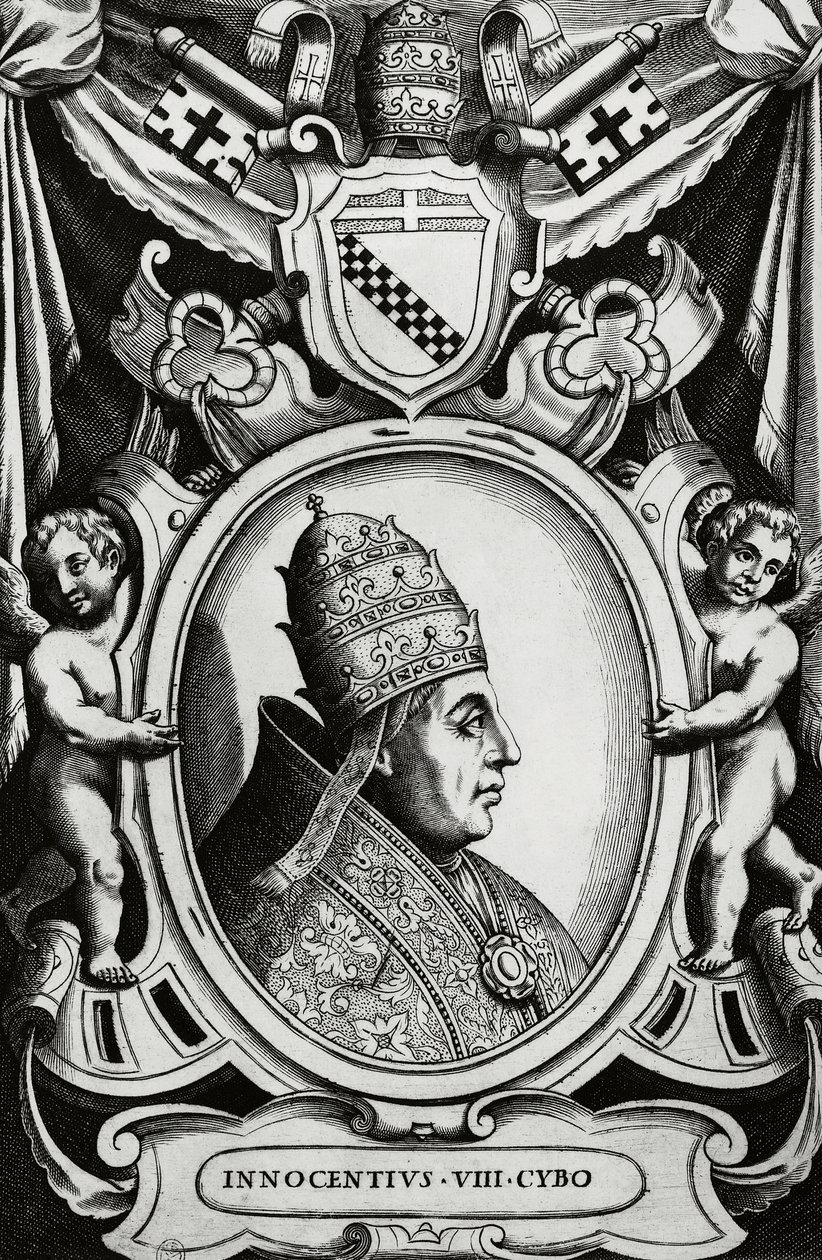 Portrett av pave Innocent VIII (Giovanni Battista Cybo av Unbekannt Unbekannt