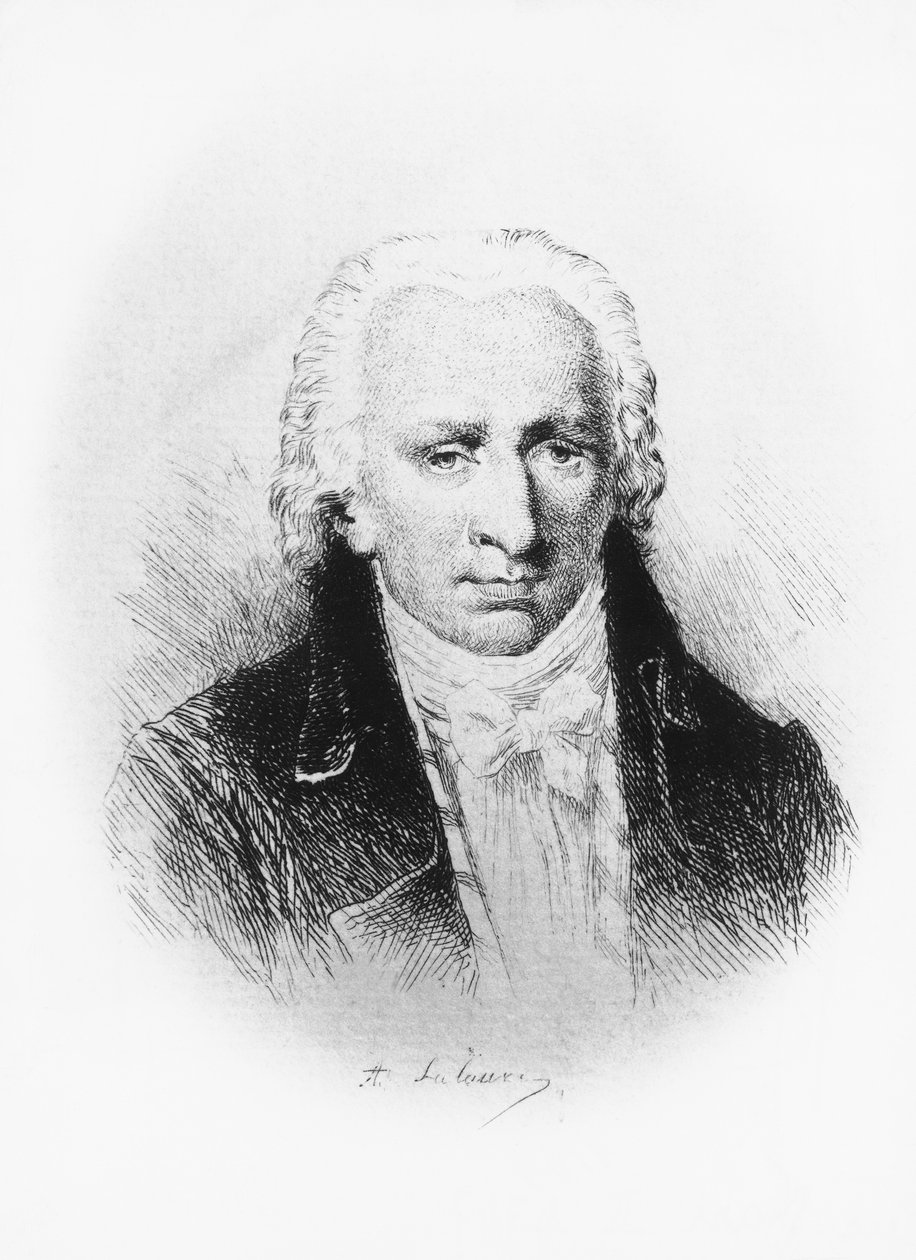 Portrett av Stanislas Jean, Marquis de Boufflers (1738-1815), fransk forfatter, soldat og akademiker, etsning etter tegning av Adolphe Lalauze (1838-1905) av Unbekannt Unbekannt