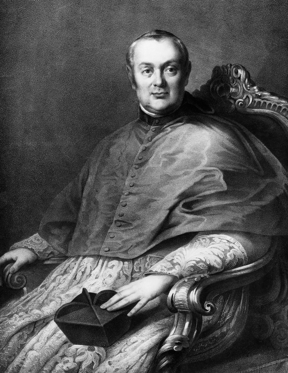Portrett av Tommaso Bernetti (1779-1852), italiensk kardinal, som var kardinalstatssekretær under Leo XII, fra 1828 til 1829, og under Gregory XVI, fra 1831 til 1836, litografi av Unbekannt Unbekannt