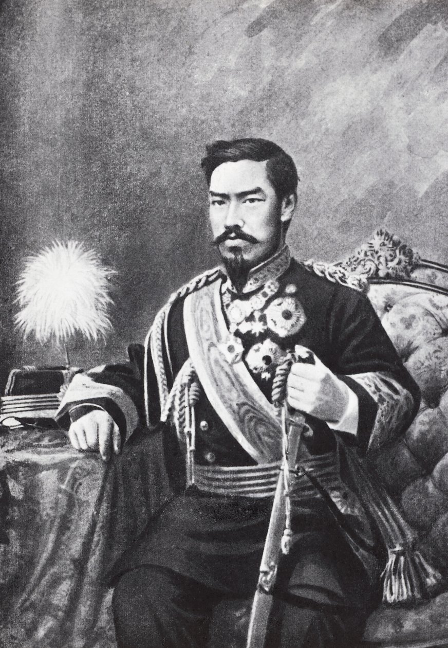 Portrett av den japanske keiseren Meiji (Mutsuhito av Unbekannt Unbekannt