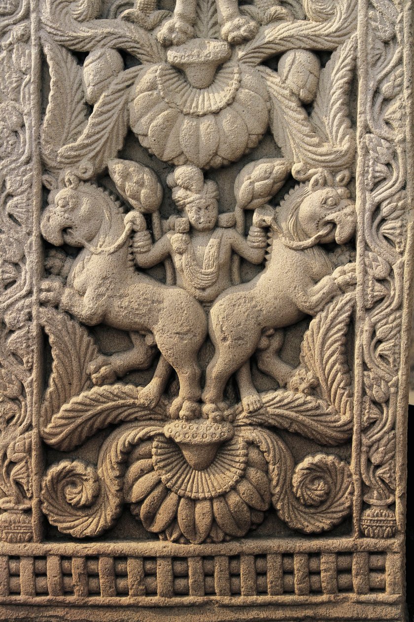 Relieff på den vestlige inngangen, Great stupa, Sanchi (UNESCOs verdensarvliste av Unbekannt Unbekannt