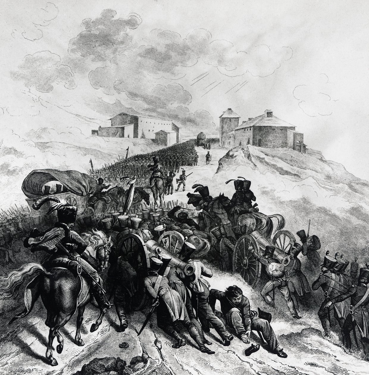 Den franske hæren krysser Sierra de Guadarrama, 22.-24. desember av Unbekannt Unbekannt