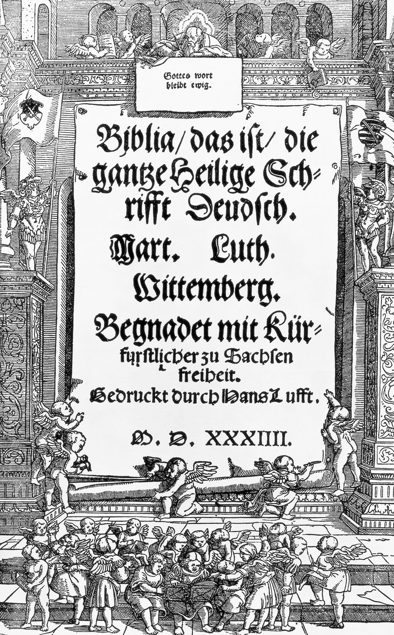 Tittelsiden til Martin Luthers bibel av Unbekannt Unbekannt