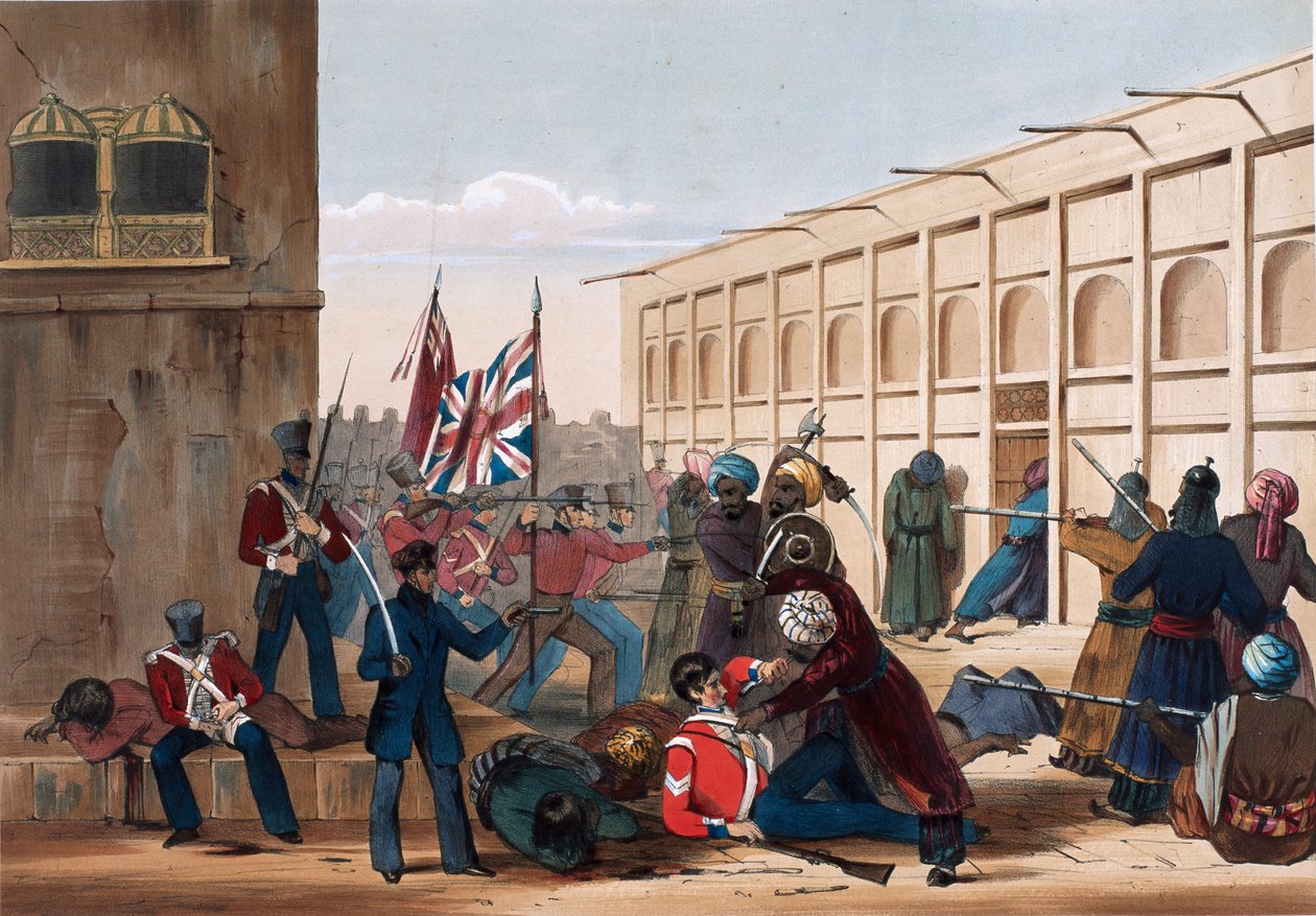 Storming of Khelat, troppene på vei inn i Zenana, 13. november 1839, fra 