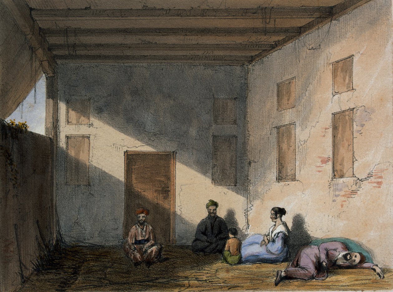 Fengselsscene, 1842 av Lieutenant Vincent Eyre
